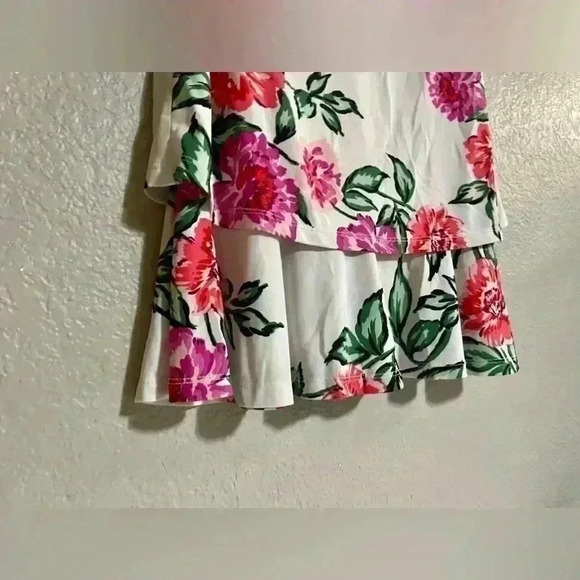 Eliza J White Floral Sleeveless Midi Dress Size 2P whimsical glam feminine glam - Picture 3 of 9